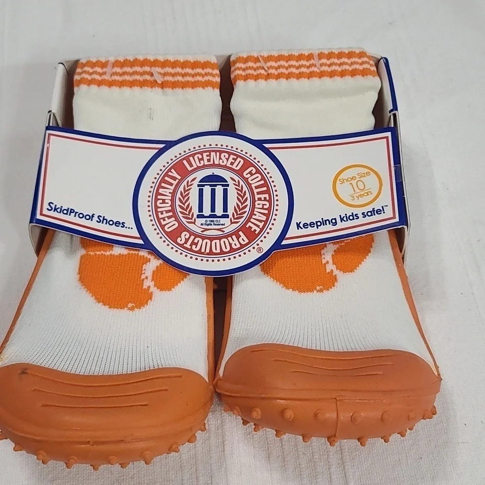 Skidders TODDLERS Skid-proof‎ Sock Shoes CLEMSON University Sz 10 NEW